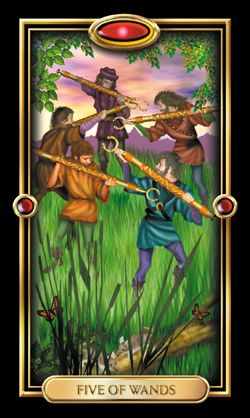 Ý nghĩa xuôi của lá bài 5 of Wands trong Tarot 4 Ý nghĩa xuôi của lá bài 5 of Wands trong Tarot